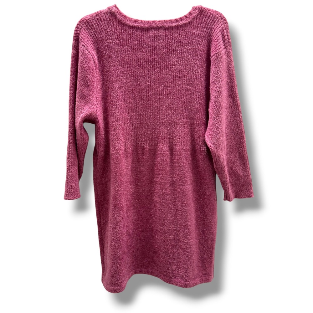 Torrid Berry Pink Chenille Knit Scoop Neck Sweater Womens Plus Size 3 NWT NEW 3X - Picture 3 of 7